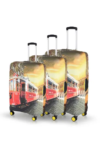 hızlıvaliz KILIFTAKSİMSET My Saraciye Valiz Kılıfı Bavul Koruyucu 3 Lü Set (Taksim)