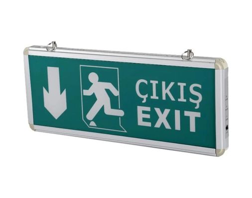 Hobibahçem 125883692 Mey İthalat Cata 9167 Ledli Aşağı Ok Exit Çıkış Armatürü 3 Saat Akülü Standart