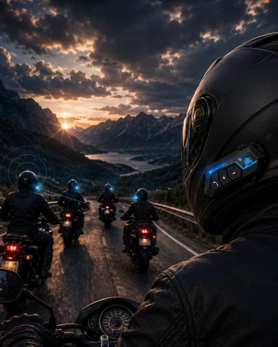 Hobibahçem 129432921 Mey İthalat Motosiklet Kaskı İçin Bluetooth Kulaklık Hands Free Çağrı Özellikli