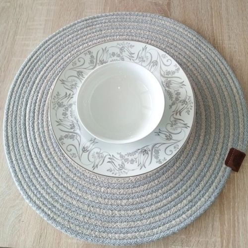Hobibahçem MEY02562741419511-BLMY Mey İthalat Decohandy 39Cm 2 Renk Jüt Örme Supla Amerikan Servis Açık Gri