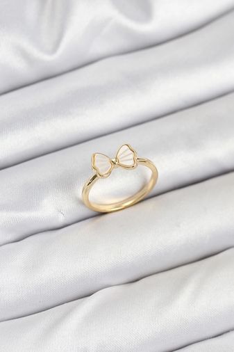 Hobibahçem MEYEB68d13ce5a8b6f0ccfb04d859-BLMY Mey İthalat Pirinç Gold Renk Fiyonk Model Kadın Yüzük Çok Renkli