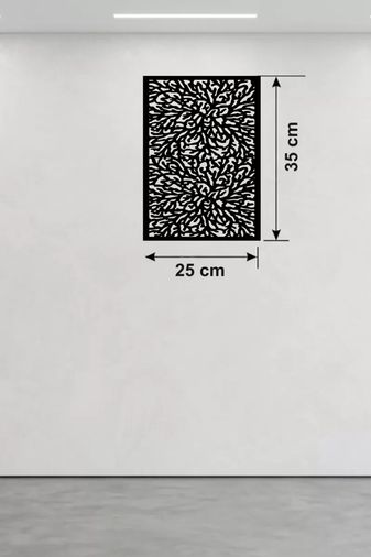 Hobibahçem MEYKTTB2235379975-BLMY Mey İthalat Soyut Mercan Ve Hücre Dokulu Ahşap Duvar Tablosu - 25X35 Cm Lazer Kesim Dekoratif Pano Çok Renkli