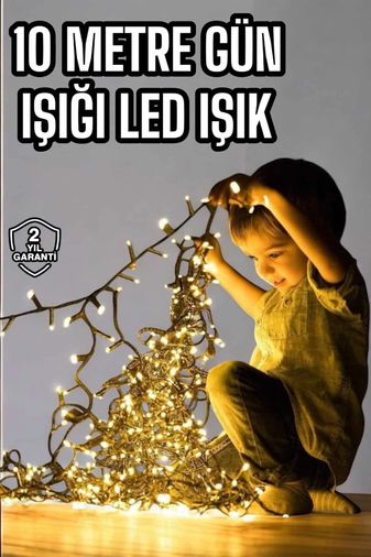 Hobibahçem MEYTDUCZ10MLEDIŞIK3-BLMY Mey İthalat 10 Metre Led Işık Saçaklı Dekoratif Şerit Led Çok Renkli 41904448