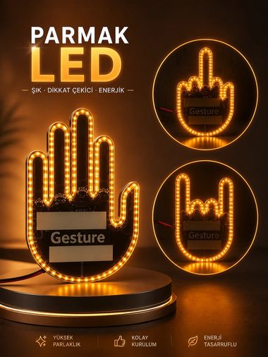 Hobibahçem MEYTDUCZGESTURE-1-BLMY Mey İthalat Parmak Led Amber Renkli Işık Çok Renkli