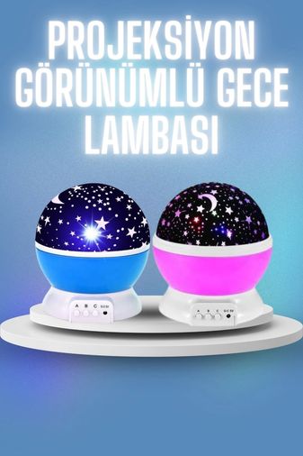 Hobibahçem MEYTDUCZSTARGECELAMBASI3-BLMY Mey İthalat Renkli Yıldızlı Gökyüzü Projeksiyon Gece Lambası Pilli Ve Usb Kablolu Çok Renkli 47878694
