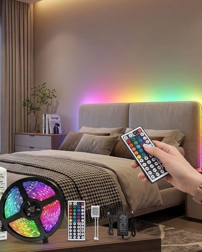 Hobibahçem MEYTDUCZZZ5METRE3ŞERİTLİLED-2-BLMY Mey İthalat Kumandalı Rgb Şerit Led 5 Metre Renk Değiştiren Dekoratif Led Işık Çok Renkli