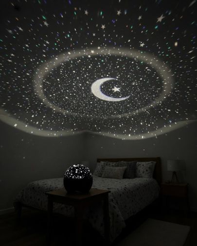 Hobibahçem MEYTDUCZZZBWR494MÜZİKLİSTAR-BLMY Mey İthalat Fişli Yıldız Projektör Gece Lambası Müzikli Çok Renkli