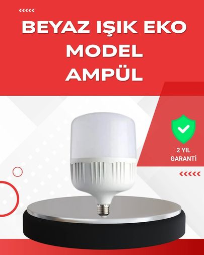 Hobibahçem MEYTDUCZZZDL030ŞARJLILAMBA-1-BLMY Mey İthalat Elektrik Kesintileri İçin Şarjlı Led Ampul 30W E27 Beyaz Işık Çok Renkli