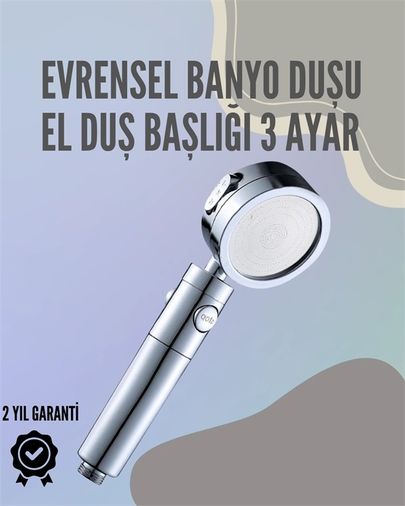 Hobibahçem MEYTDUCZZZDUŞBAŞLIĞI-BLMY Mey İthalat Paslanmaz Çelik Çok Fonksiyonlu El Duş Başlığı 3 Modlu Püskürtme Seçeneği Acı - Portakal
