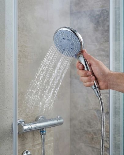 Hobibahçem MEYTDUCZZZDUŞSETİMAVİ-4-BLMY Mey İthalat Spiral Hortumlu 4 Kademeli El Duşu Seti Duvar Askılı Banyo Duş Başlığı Acı - Portakal