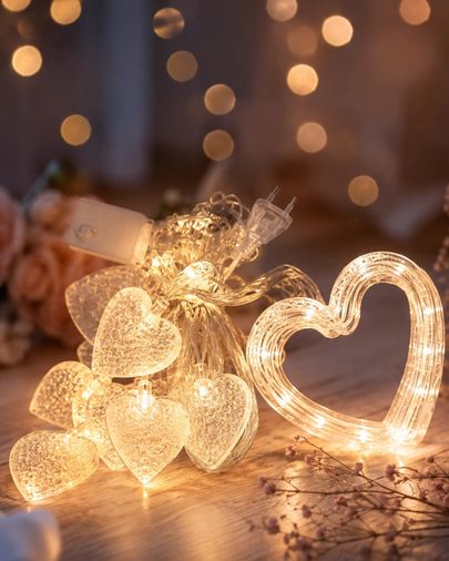 Hobibahçem MEYTDUCZZZKALPŞEKLİNDELED-4-BLMY Mey İthalat Led Kalp Neon Lamba Dekoratif Romantik Gece Ve Ortam Işığı Çok Renkli
