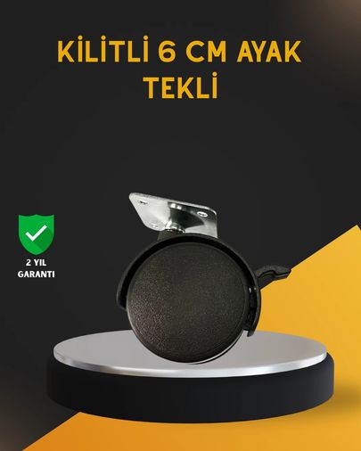 Hobibahçem MEYTDUCZZZKİLİTLİ6CMAYAKK-2-BLMY Mey İthalat Mobilya İçin Kilitli 6 Cm Ayak Tekli Satış Çok Renkli