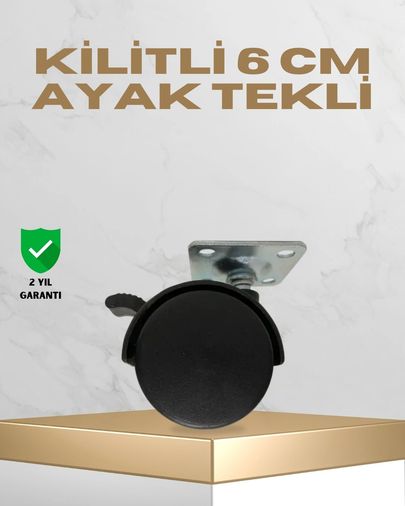 Hobibahçem MEYTDUCZZZKİLİTLİ6CMAYAKK-3-BLMY Mey İthalat Sehpa Ve Masa İçin 6 Cm Kilitli Ayak Çok Renkli