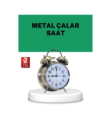 Hobibahçem MEYTDUCZZZKURMALISAATGÜMÜŞ-1-BLMY Mey İthalat Gümüş Renkli Sessiz Işıklı Dekoratif Masa Üstü Çalar Saat Alarmlı Çok Renkli