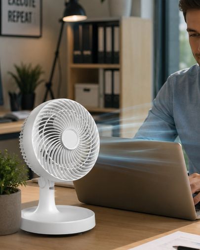 Hobibahçem MEYTDUCZZZSF7733VANTİLATÖR-3-BLMY Mey İthalat Kompakt Mini Fan Otomatik Salınımlı Sessiz Masaüstü Vantilatör