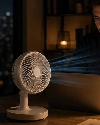 Hobibahçem MEYTDUCZZZSF7733VANTİLATÖR-4-BLMY Mey İthalat Masaüstü Mini Fan Sessiz Çalışan 2 Hızlı Otomatik Salınımlı Fan