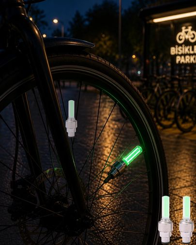 Hobibahçem MEYTDUCZZZSİBOPIŞIĞI-1-BLMY Mey İthalat Led Sibop Lambası Bisiklet Motor Araba Jant Işığı 2Li Set Çok Renkli