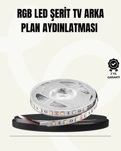 Hobibahçem MEYTDUCZZZTVLED2MT-BLMY Mey İthalat Tv Arkası Led Şerit Işık Otomatik Açma Kapama Özellikli 2Mt Çok Renkli