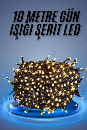 Hobibahçem MEYTDUUCZ10MLEDIŞIKGÜNIŞIĞI2-BLMY Mey İthalat Led Işık Ağaç Süsleme Ampüllü Dekoratif Aydınlatma 10 Metre Gün Işığı Çok Renkli