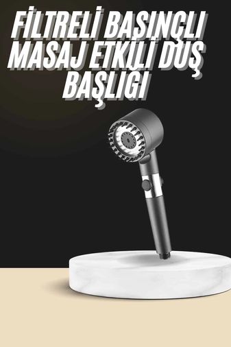 Hobibahçem MEYTDUUCZZZDUŞBAŞLIĞIIIIII1-BLMY Mey İthalat Duş Başlığı Profesyonel Masaj Başlıklı 3 Modlu Yeni Nesil Masaj Uçlu Su Tasarruflu Acı - Portakal
