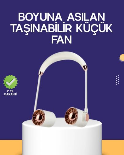 Hobibahçem MEYTDXUCZB135BOYUNVANTİLATÖR-BLMY Mey İthalat Katlanabilir Asılabilir Mini Fan Usb Şarjlı 3 Kademeli Sessiz