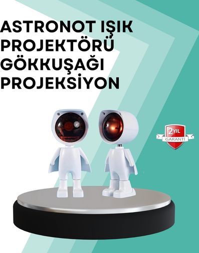 Hobibahçem MEYTDXUCZGÜNBATIMIPROJEKTÖRRR-3-BLMY Mey İthalat 360 Ayarlanabilir Başlıklı Astronot Gece Lambası Çok Renkli