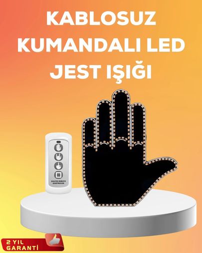 Hobibahçem MEYTDXUCZUZAKTANKUMANDALIELLLLL-5-BLMY Mey İthalat Kompakt Tasarımlı Led Jest Işığı Selam Ve Teşekkür Modları Çok Renkli