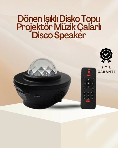 Hobibahçem MEYTDXUCZZZXY918LAMBAAAAA-BLMY Mey İthalat Yıldız & Okyanus Dalga Projektörü Bluetooth / Usb Hoparlörlü Çok Renkli