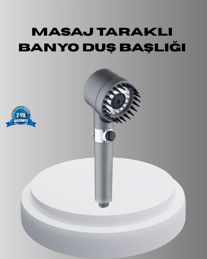 Hobibahçem MEYTDXUUCZZZDUŞBAŞLIĞI-2-BLMY Mey İthalat Spa Etkili Masaj Uçlu Duş Başlığı Ergonomik Tasarım Acı - Portakal