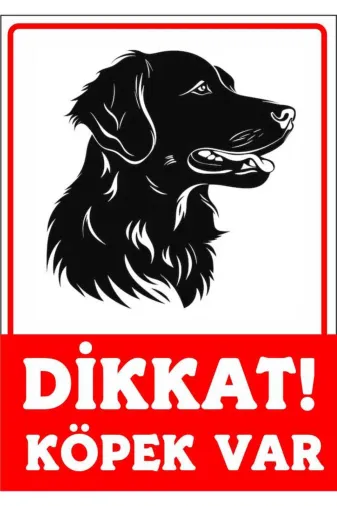 Home LV02 Dikkat Köpek Var Uyarı İkaz Ve Yönlendirme Levhası 21X30 Cm.