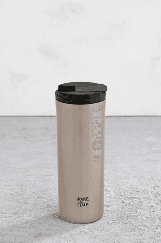 Hometime 13624886 Silindir Termos Bardak 400 Ml Parlak Kum