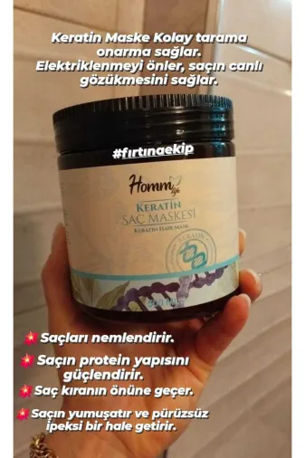 Homm Bitkisel TYCD7CJJDN172884507487485 Keratin Saç Bakım Maskesi Homm Life 500 Ml