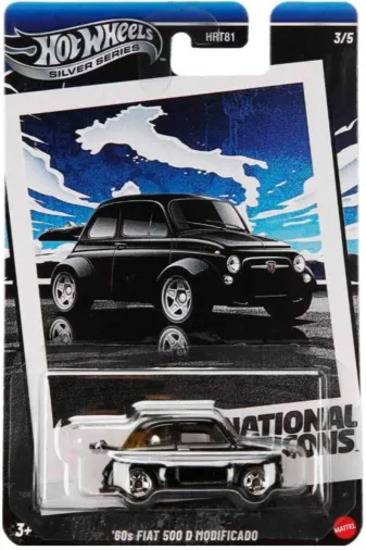 HOT WHEELS HRT81-JBY88 Silver Series '60S Fiat 500 D Modificado Jby88