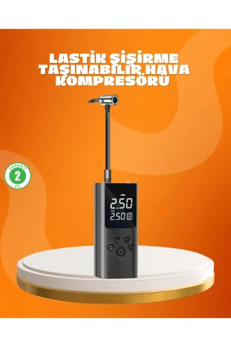 Hsc bilişim klt8912733101683 Çoklu Valf Adaptörlü Dijital Hava Pompası