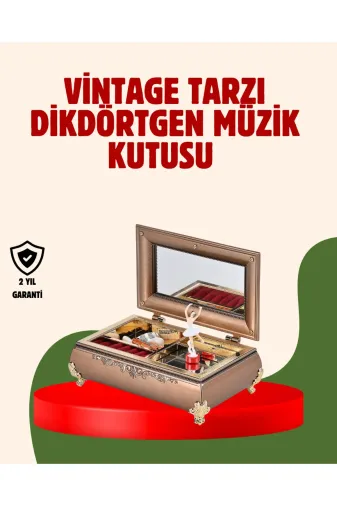 Hsc bilişim klt8912733196917 Piyano Şeklinde Balerinli Müzik Kutusu Takı Bölmeli Şık Model