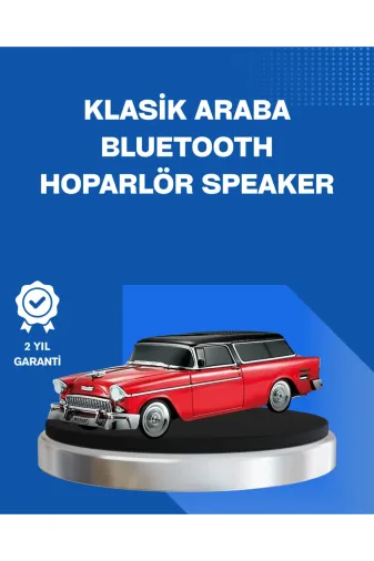 Hsc bilişim klt8912733282986 Retro Araba Şekilli Kablosuz Bluetooth Hoparlör