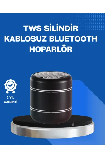 Hsc bilişim klt8912733288063 Taşınabilir Silindir Tasarım Bluetooth 5.0 Hoparlör Yüksek Bas Performanslı
