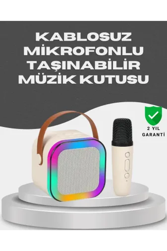 Hsc bilişim klt8912733324976 Kablosuz Karaoke Mikrofon Hoparlör Seti Güçlü Ses Çıkışı