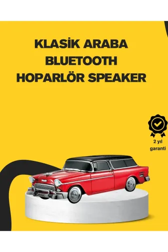 Hsc bilişim klt8912733400076 Vintage Tasarımlı Led Işıklı Bluetooth Hoparlör 10W