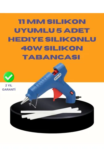 Hsc bilişim klt8912733493245 40W Sıcak Mum Silikon Tabancası 5 Silikon Hediyeli Hızlı Yapıştırma