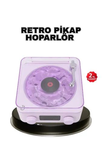 Hsc bilişim klt8912733493351 Projektör Işıklı Retro Hoparlör Bluetooth Aux Usb Hafıza Kartlı 360° Sesli Şarjlı