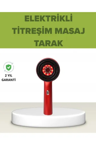 Hsc bilişim klt8912733634846 Elektrikli Titreşim Masaj Tarak Kırmızı Işık Terapi