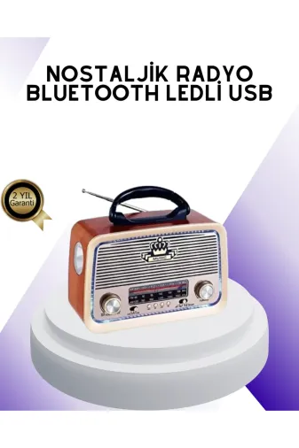Hsc bilişim klt8912733659719 Nostalji Bluetooth Radyo Fm Am Sw Ahşap Eskitme Tasarım
