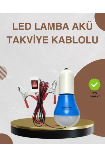 Hsc bilişim klt8912733690033 12V Led Ampul Timsah Kıskaçlı Taşınabilir Aydınlatma