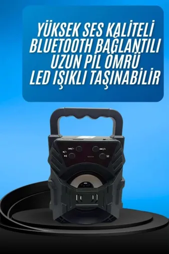 Hsc bilişim klt8912733749052 Işıklı Bluetooth Hoparlör Ses Bombası Taşınabilir Yüksek Ses Kaliteli Radyo Özelliği