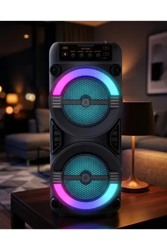 Hsc bilişim klt8912733758016 Rgb Işıklı Bluetooth Hoparlör Kablosuz Taşınabilir Stereo Speaker