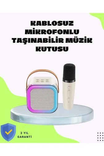 Hsc bilişim klt8912733761054 Taşınabilir Karaoke Mikrofon Seti Bluetooth Hoparlörlü