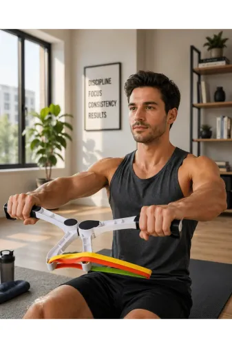 Hsc bilişim klt8912733809282 Evde Spor İçin Direnç Bantlı Üst Vücut Egzersiz Aleti