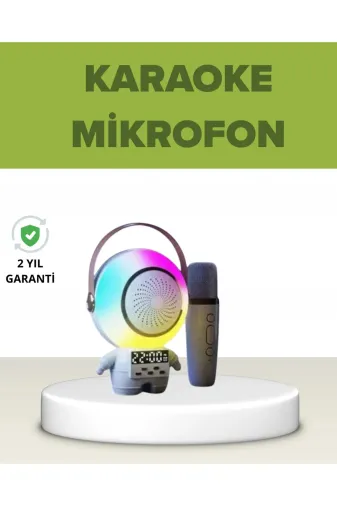 Hsc bilişim klt8912733814156 Astronot Tasarımlı Bluetooth Speaker Ve Kablosuz Mikrofon Karaoke Seti
