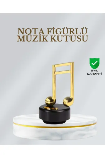 Hsc bilişim klt8912733906868 Dönen Nota Figürlü Müzik Box Işıltılı Dekoratif Tasarım